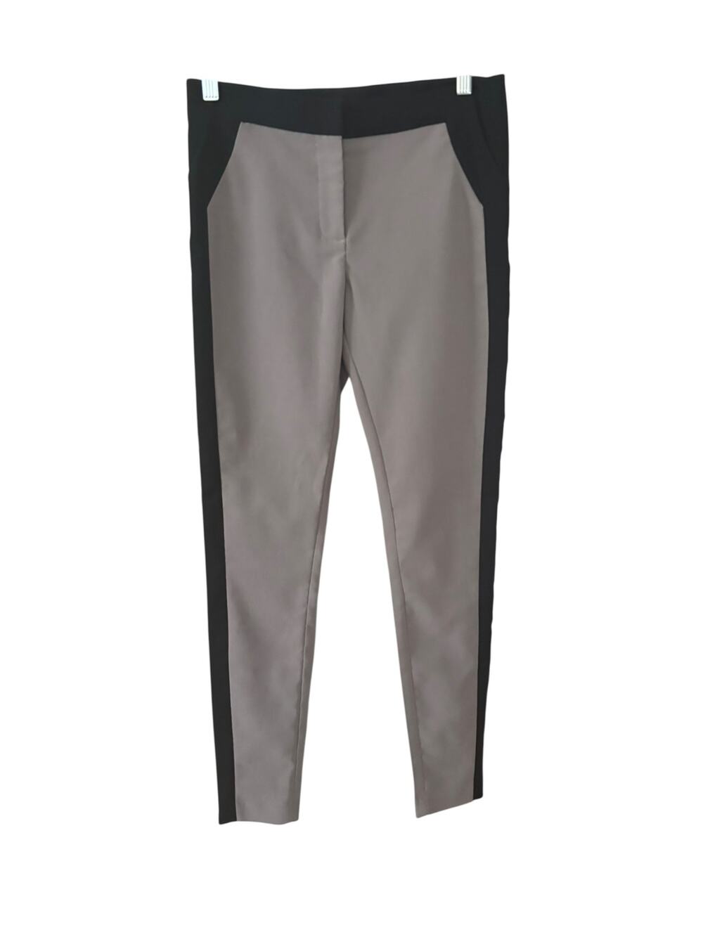 W118 by Walter Baker Sebastian Pants Leggings Tuxedo Taupe Black Size 4 NEW